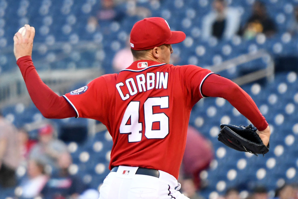 corbin pitching home red